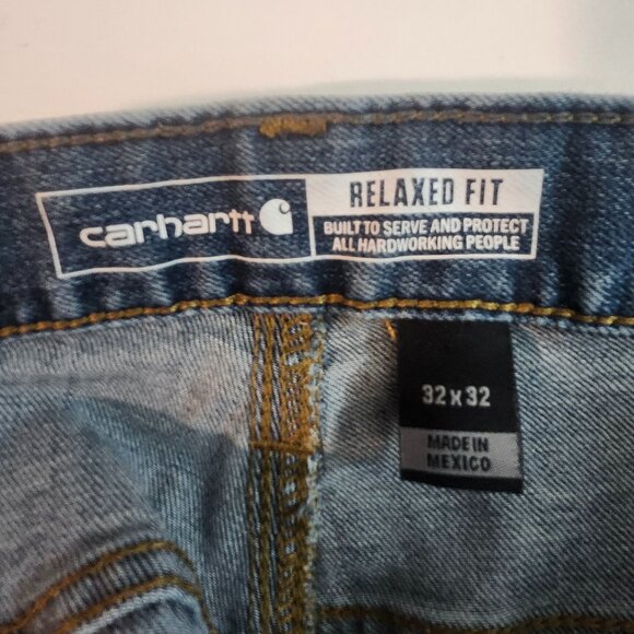 Carhartt Men’s 32×32 Rugged Flex Relaxed Fit 5-Pocket Jeans — Durable Workwear - Picture 3 of 6